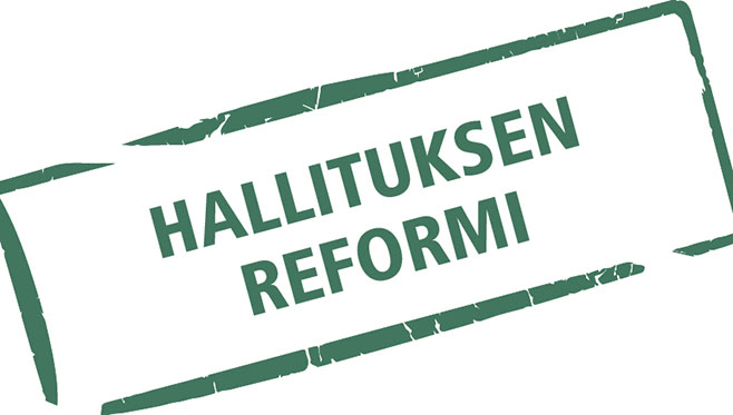 Hallituksen reformi -logo.