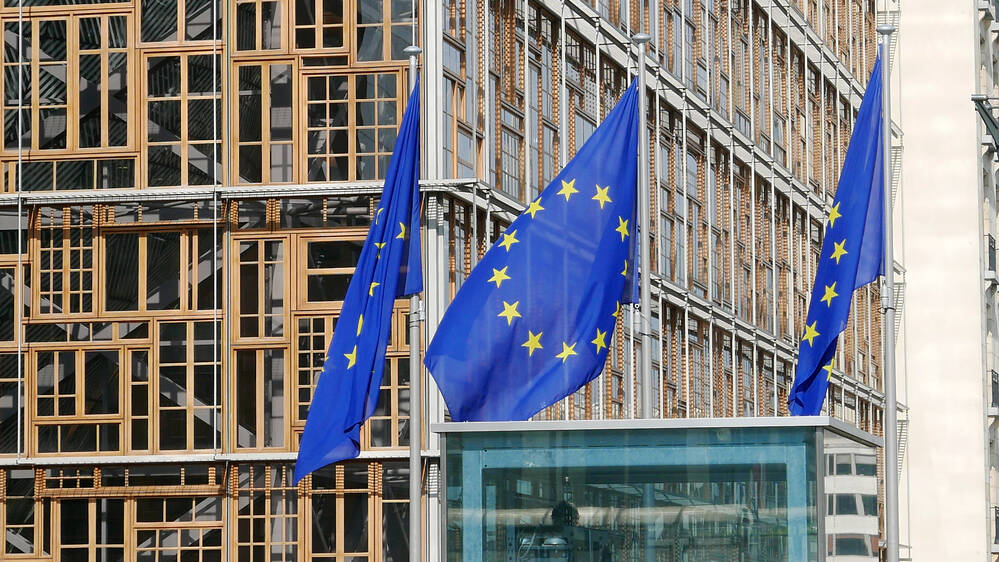 EU-lippuja Brysselissä