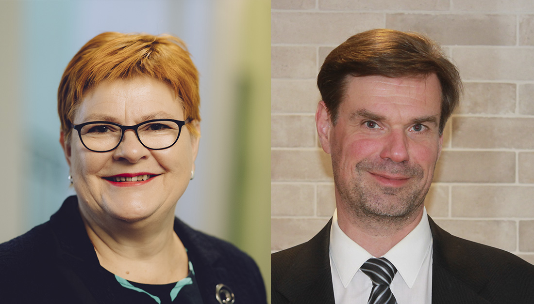 Irja Peltonen ja Arto Leinonen.