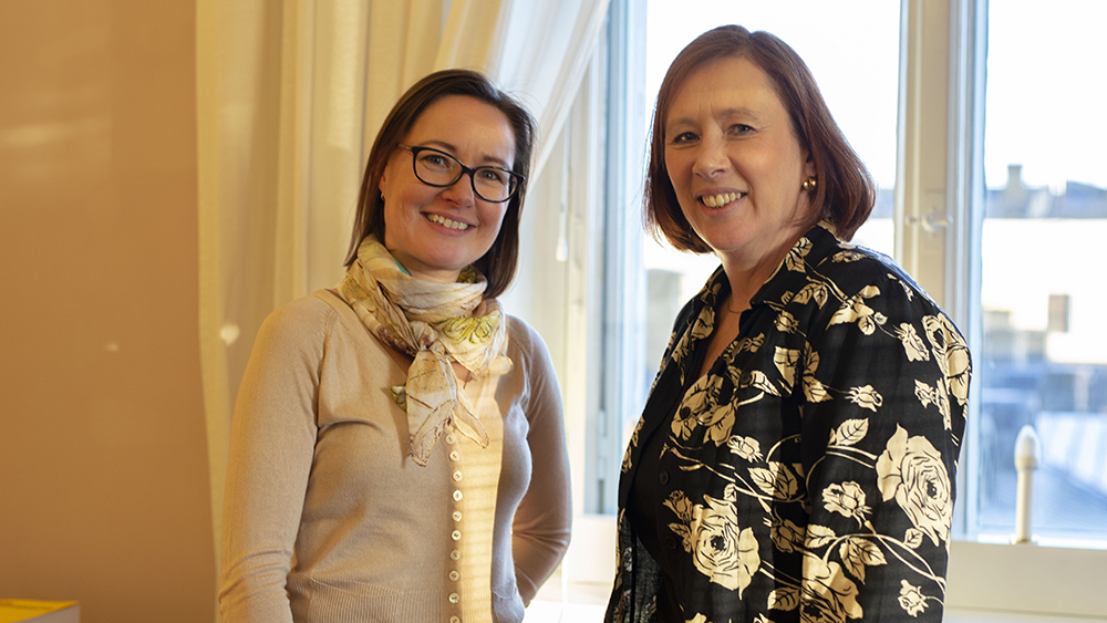 Kommunminister Sirpa Paatero och ledande sakkunnig Emma Terämä.