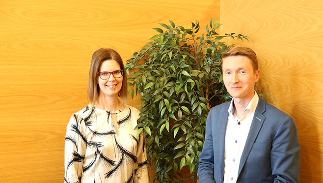 Tuomo Vuorinen ja Karolina Lehto.