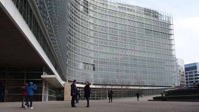Europeiska kommissionens huvudbyggnaden Berlaymont.