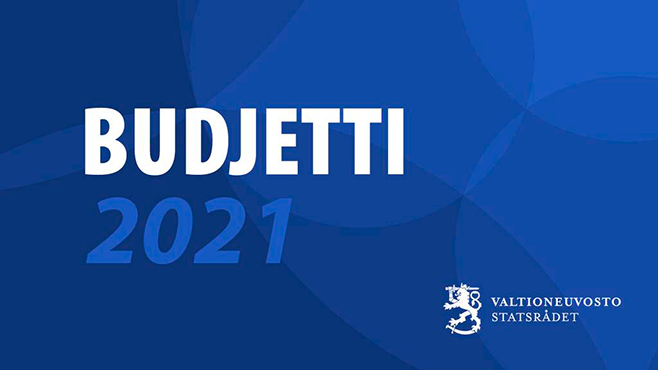 Budjetti 2021 Valtioneuvosto Statsrådet.