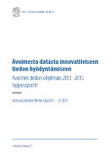 Avoimesta datasta innovatiiviseen tiedon hyödyntämiseen