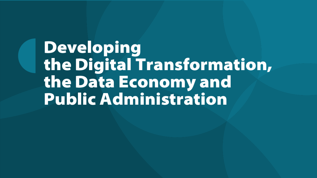 Text: Developing the Digital Transformation, the Data Economy and Public Administration