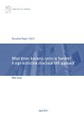 What drives business cycles in Sweden?