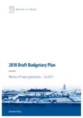 2018 Draft Budgetary Plan