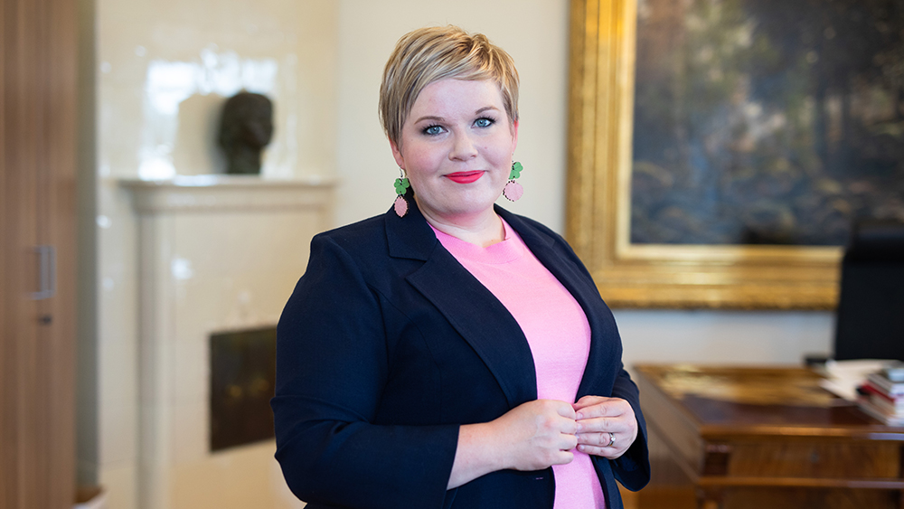 Valtiovarainministeri Annika Saarikko.