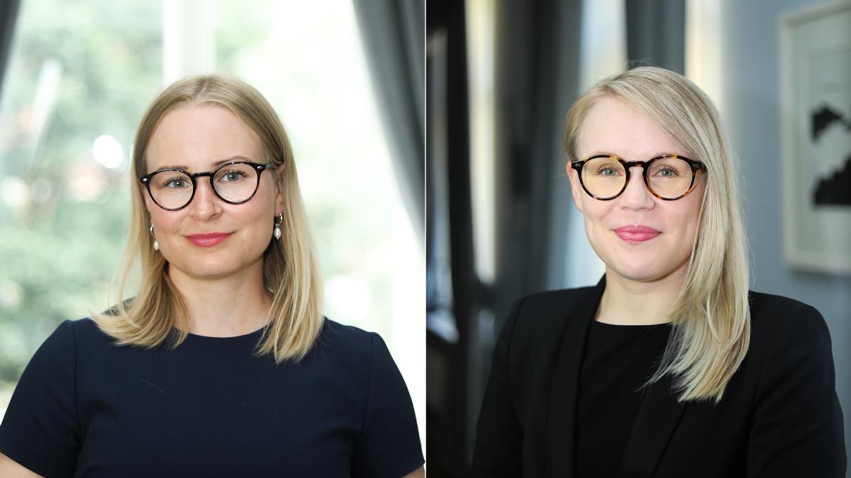 Erityisavustajat Iiris Niinikoski (vasemmalla puolella) ja Piritta Jokelainen.