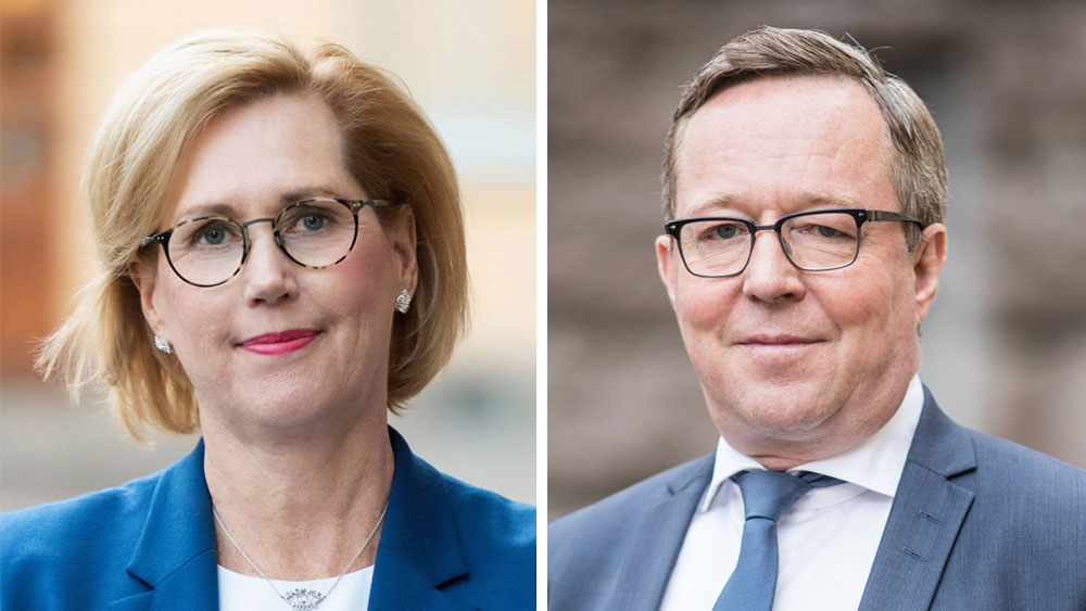 Työministeri Tuula Haatainen ja elinkeinoministeri Mika Lintilä