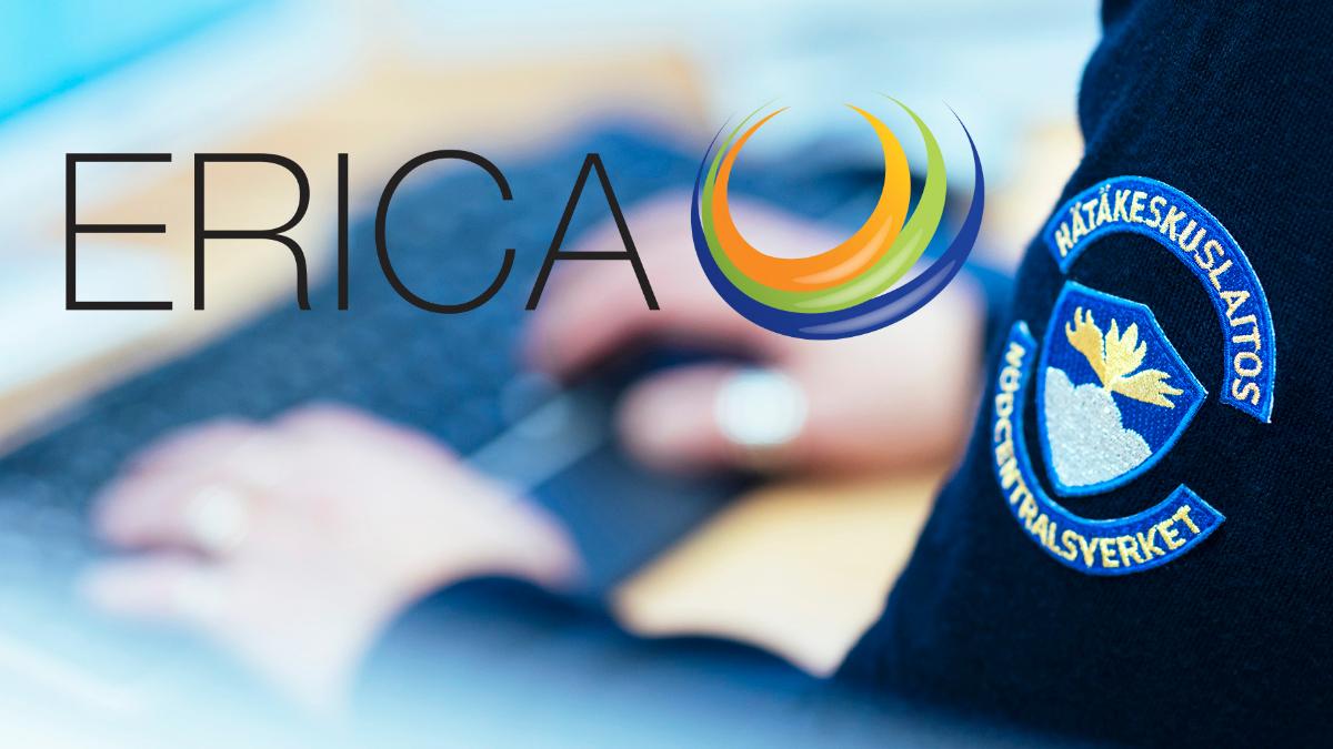 ERICA logo ja Hätäkeskuslaitoksen hihamerkki