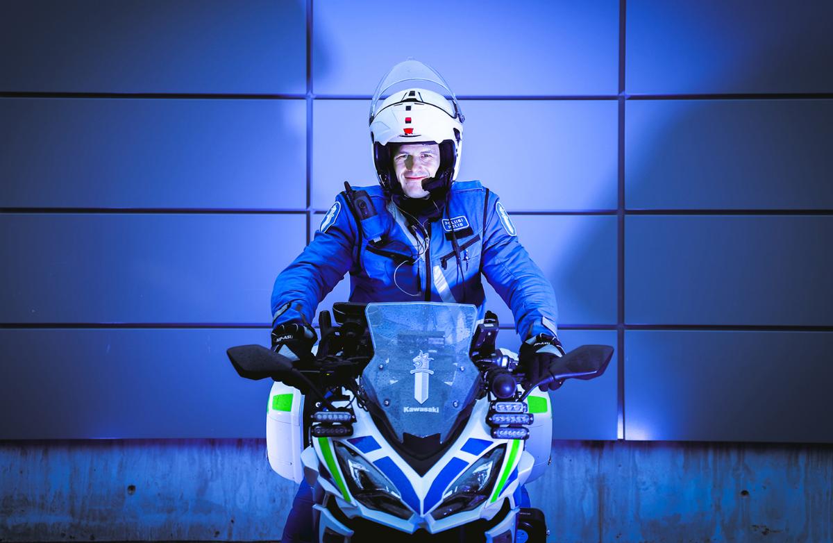 Äldre konstapel Teppo Rainio från polisinrättningen i Tavastland